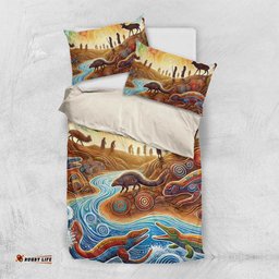 Aboriginal Dreamtime Animals Stories Bedding Set LT9