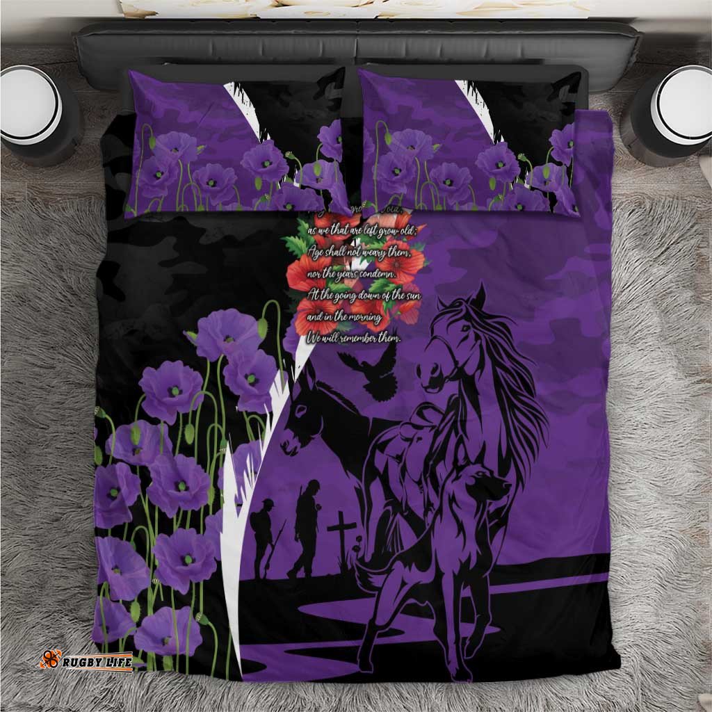 Australia ANZAC Day Bedding Set Animals of War - Lest We Forget LT7