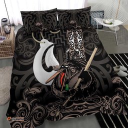 Aotearoa Hei Matau Bedding Set Haka Kiwi Mix Maori Mangopare LT14