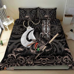 Aotearoa Hei Matau Bedding Set Haka Kiwi Mix Maori Mangopare LT14