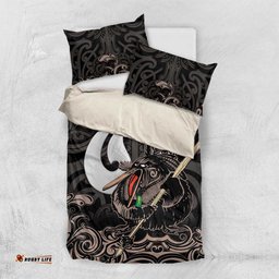 Aotearoa Hei Matau Bedding Set Haka Kiwi Mix Maori Mangopare LT14