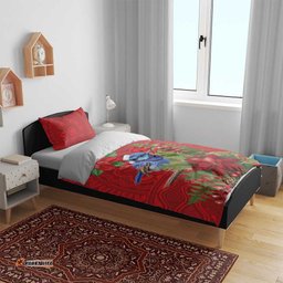 Aussie Superb Fairywren Bird Bedding Set Aboriginal Inspired Christmas LT9