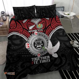 Aotearoa and Tonga Mo Te Tiriti Bedding Set New Zealand Honour The Treaty Ake!Ake!Ake! LT9