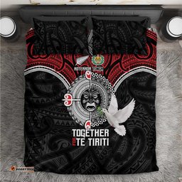 Aotearoa and Tonga Mo Te Tiriti Bedding Set New Zealand Honour The Treaty Ake!Ake!Ake! LT9