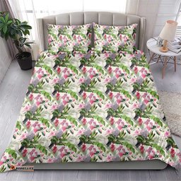 Aussie Pink Cockatoo Flowers Seamless Pattern Bedding Set LT9