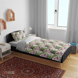 Aussie Pink Cockatoo Flowers Seamless Pattern Bedding Set LT9