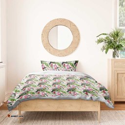 Aussie Pink Cockatoo Flowers Seamless Pattern Bedding Set LT9