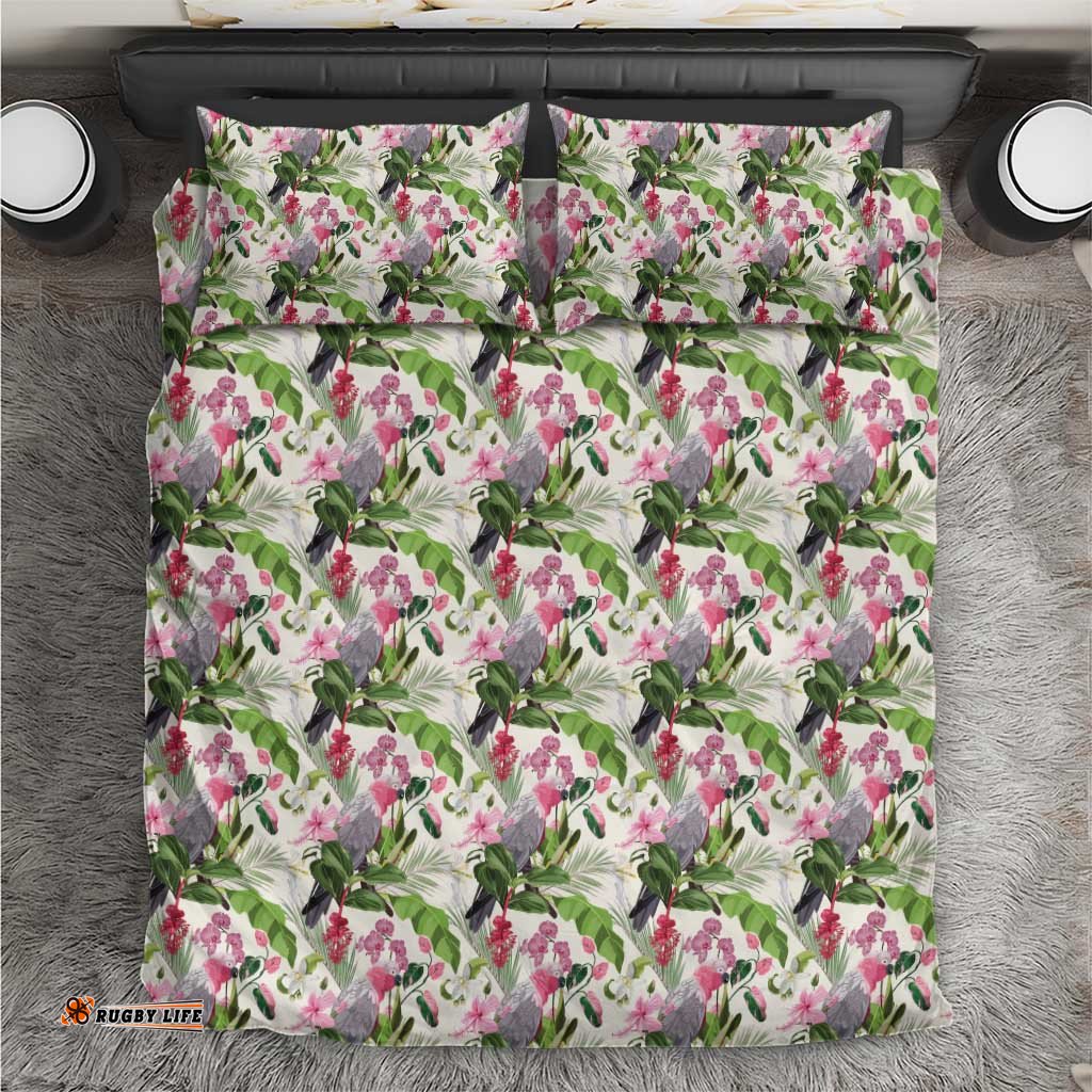 Aussie Pink Cockatoo Flowers Seamless Pattern Bedding Set LT9