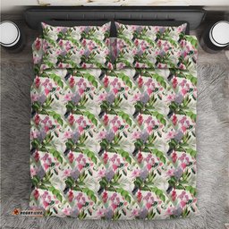 Aussie Pink Cockatoo Flowers Seamless Pattern Bedding Set LT9