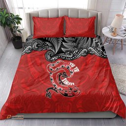Aotearoa Toitu Te Tiriti Bedding Set Taniwha Tribal Motifs LT03