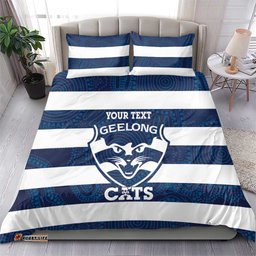 AFL Cats Football Custom Bedding Set Geelong Proud Indigenous Art LT14