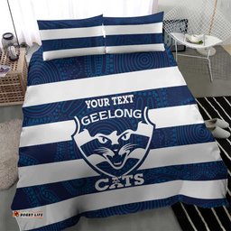 AFL Cats Football Custom Bedding Set Geelong Proud Indigenous Art LT14