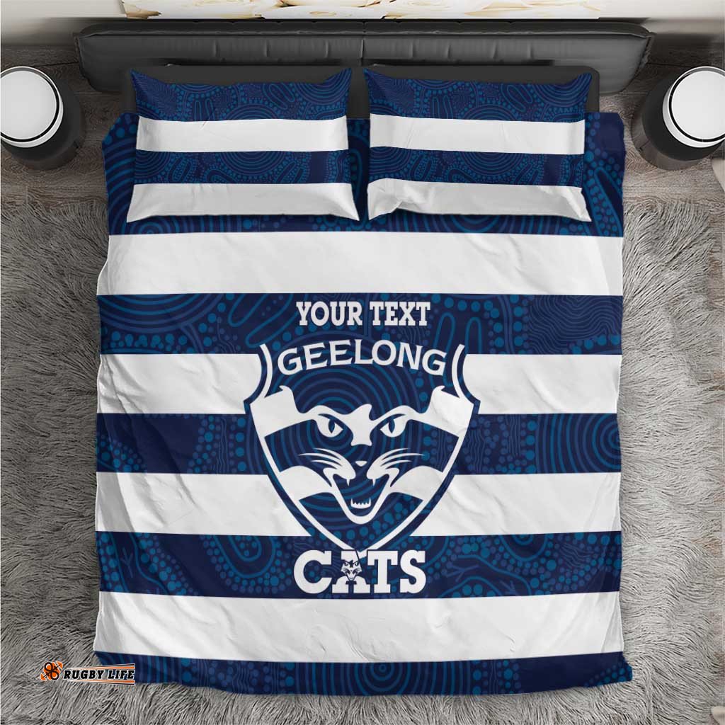 AFL Cats Football Custom Bedding Set Geelong Proud Indigenous Art LT14