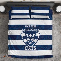 AFL Cats Football Custom Bedding Set Geelong Proud Indigenous Art LT14