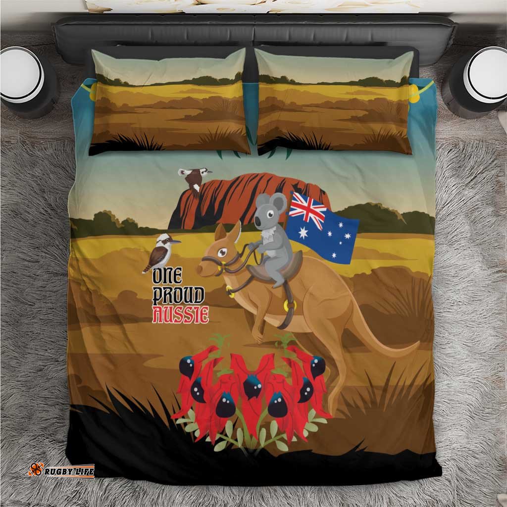 26 January One Proud Aussie Bedding Set Kangaroo and Koala Happy Australia Day LT9