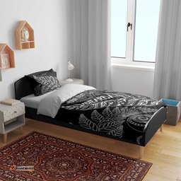 Aotearoa Personalized Lawn Bowls Maori Bedding Set New Zealand Black Tribal Silver Fern LT7