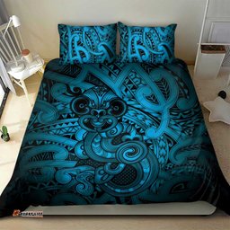 Aotearoa Maori Hei Tiki Bedding Set Kikorangi Kowhaiwhai Puhoro Motif LT9