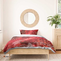 Aotearoa Taniko Matariki Bedding Set Cosmic Red LT7