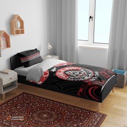 Aotearoa Toitu Te Tiriti Bedding Set Haka Tiki Honour The Treaty LT14