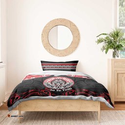 Aotearoa Toitu Te Tiriti Bedding Set Haka Tiki Honour The Treaty LT14