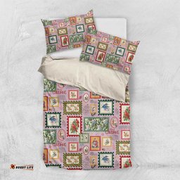 Aussie Birds Christmas La La Land Bedding Set Pink Vintage Stamp Edition LT9