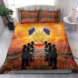 ANZAC Day Bedding Set Remembrance Tribute Soldiers And Poppy Field LT05