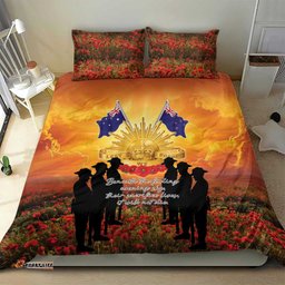 ANZAC Day Bedding Set Remembrance Tribute Soldiers And Poppy Field LT05