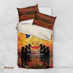 ANZAC Day Bedding Set Remembrance Tribute Soldiers And Poppy Field LT05