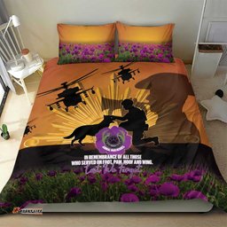 Animal War Heroes Australia ANZAC Day Bedding Set We Will Always Remember Them LT14