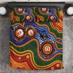 Australia NAIDOC Week 2026 Bedding Set 50 Years of Deadly Dhari Snake Aboriginal Art LT14