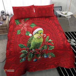 Aussie Green Budgerigar Bedding Set Aboriginal Inspired Christmas LT9