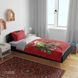 Aussie Green Budgerigar Bedding Set Aboriginal Inspired Christmas LT9