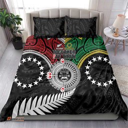 Aotearoa and Cook Islands Mo Te Tiriti Bedding Set New Zealand Honour The Treaty Ake!Ake!Ake! LT9