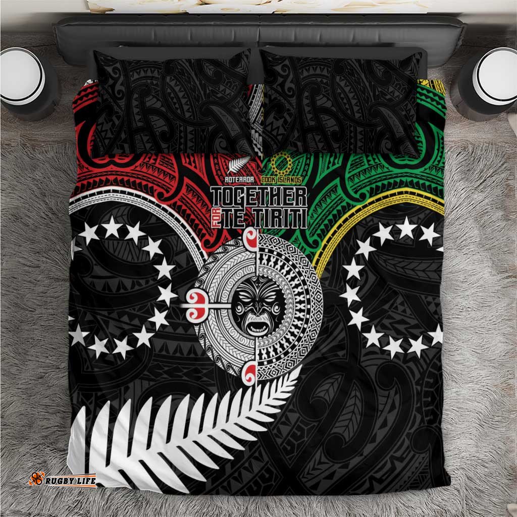 Aotearoa and Cook Islands Mo Te Tiriti Bedding Set New Zealand Honour The Treaty Ake!Ake!Ake! LT9