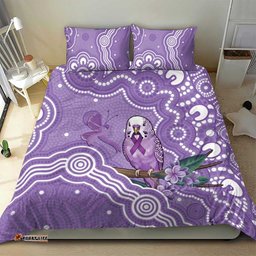 Australia Epilepsy Awareness Bedding Set Purple Budgerigar Plumeria Aboriginal LT14