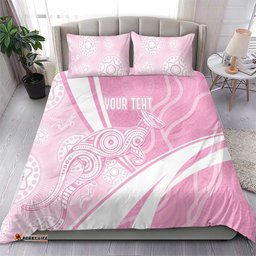 Australia Bowls Personalised Indigenous Pink Round Bedding Set LT7