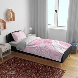 Australia Bowls Personalised Indigenous Pink Round Bedding Set LT7