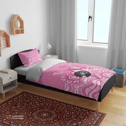 Custom Bowls Australia Breast Cancer Bedding Set Pink Ribbon Kangaroo Aboriginal Art LT14