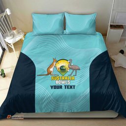 Custom Bowls Australia Bedding Set Teal Color Curve Sporty LT14