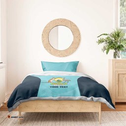 Custom Bowls Australia Bedding Set Teal Color Curve Sporty LT14