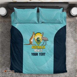 Custom Bowls Australia Bedding Set Teal Color Curve Sporty LT14