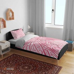 Breast Cancer Awareness Maori Bedding Set Kia Kaha Kia Maia Kia Manawanui LT7