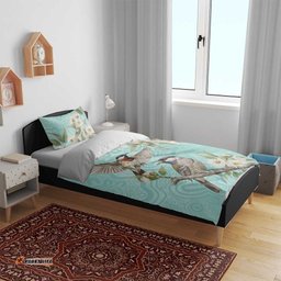 Australia Red Wattlebird Bedding Set Eucalyptus Alba Indigenous Art LT14