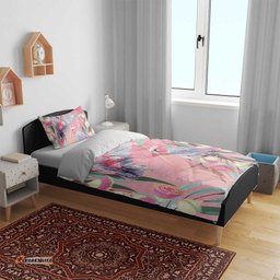 Australia Breast Cancer Awareness Bedding Set Pink Galah with Eucalyptus Flowers LT7