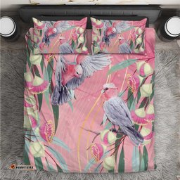 Australia Breast Cancer Awareness Bedding Set Pink Galah with Eucalyptus Flowers LT7