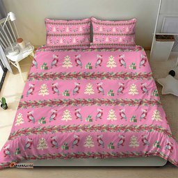 Australia Pink Galah Christmas Bedding Set Eolophus Roseicapilla Bottlebrush Seamless LT14