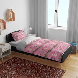 Australia Pink Galah Christmas Bedding Set Eolophus Roseicapilla Bottlebrush Seamless LT14