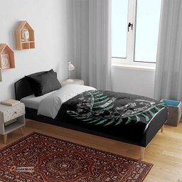 Custom New Zealand Silver Fern Rugby Bedding Set Aotearoa Kiwi Maori Pattern LT14