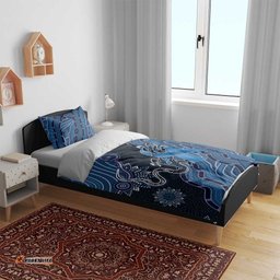 Autism Awareness Bedding Set Hope Ribbon And Aboriginal Patterns DT05