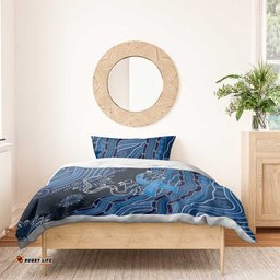 Autism Awareness Bedding Set Hope Ribbon And Aboriginal Patterns DT05